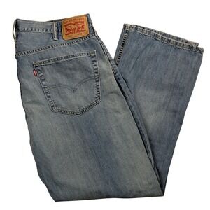 Levis 559 Mens Relaxed Straight Leg Jeans W38 L32 Light Wash Denim Casual 38X32